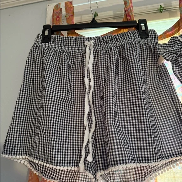 Rachel Zoe Black and White Gingham Pajama Set - Picture 2 of 3